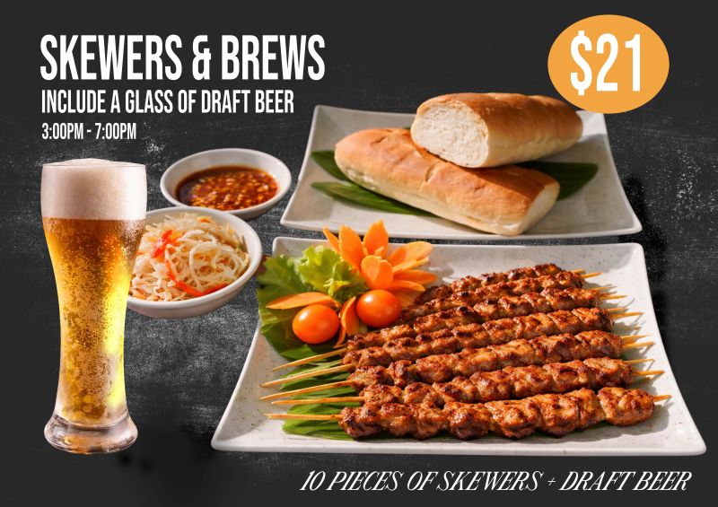 Skewers & Brews Happy Hour